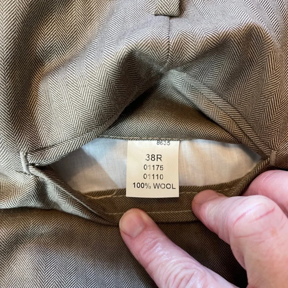Jos. A. Bank‎ Executive Collection Brown Herringbone Wool Dress Pants 38W 29L